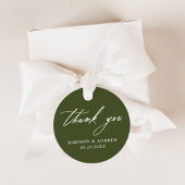 書道エレガントオリーブグリ結婚ーンありがとう フェイバータグ