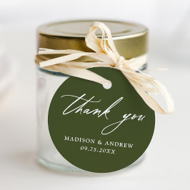 書道エレガントオリーブグリ結婚ーンありがとう フェイバータグ