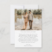 書道エレガントカスタム2写真結婚の サンキューカード (裏面)