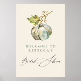 書道エレガントカボチャブライダルシャワーへようこそ ポスター