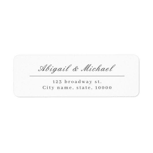 書道エレガントクラシック差出人住所 ラベル (正面)