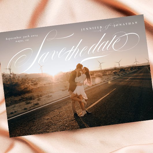 書道エレガントクラシックQRコード2枚 セーブザデート