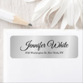 書道エレガントシルバーグレイはっきりしたレトロ ラベル (インサイチュ)