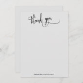 書道エレガントシンプルライトグレイありがとう サンキューカード (正面/裏面)