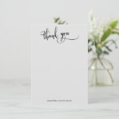 書道エレガントシンプルライトグレイありがとう サンキューカード (スタンド正面)