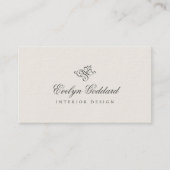 書道エレガントスクリプト太高級ベージュ色グレー 名刺 (正面)