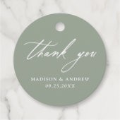 書道エレガントセージ結婚グリーン フェイバータグ (正面)