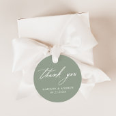 書道エレガントセージ結婚グリーン フェイバータグ