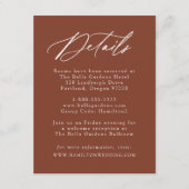 書道エレガントテラコッタ結婚の詳細 エンクロージャーカード (正面)