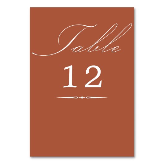 書道エレガントテラコッタ結婚ズ テーブルナンバー (裏面)