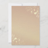 書道エレガントネイビーブルーウェディングレセプション 招待状 (裏面)