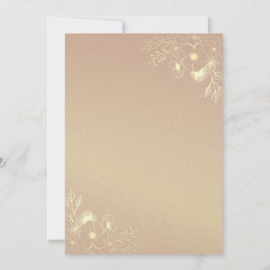 書道エレガントネイビーブルーウェディングレセプション 招待状 (裏面)