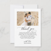 書道エレガントハート3 Photo Collage結婚's サンキューカード (裏面)