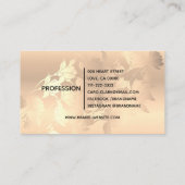 書道エレガントバラのモダン金ゴールド黒の花 名刺 (裏面)