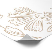 書道エレガントバラオーチャード庭園の結婚式 ポスター (角)