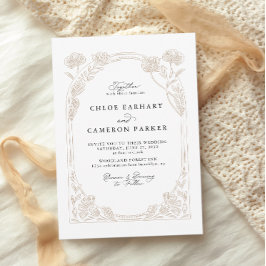 書道エレガントバラオーチャード庭園の結婚式 招待状