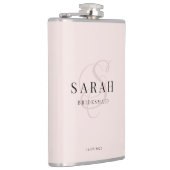 書道エレガントバラモノグラム花嫁ギフト フラスク (右)