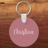 書道エレガントバラ金ゴールドプレーンシンプル名 キーホルダー (裏面)