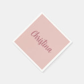 書道エレガントバラ金ゴールドプレーンシンプル名 スタンダードカクテルナプキン (角)