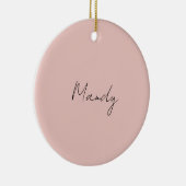 書道エレガントバラ金ゴールドプレーンシンプル名 セラミックオーナメント (右)