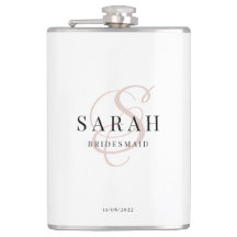 書道エレガントピンクのモノグラム花嫁ギフト