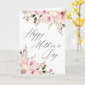 書道エレガントピンクフローラ写真母の日 カード (黄色い花)
