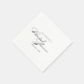 書道エレガントブライダルシャワーナプキンス スタンダードカクテルナプキン (角)