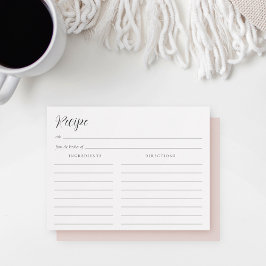 書道エレガントブライダルシャワーレシピカード ポストカード