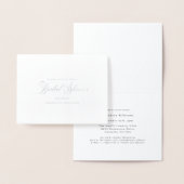 書道エレガントブライダルシャワー銀箔カード 箔カード (ディスプレー)