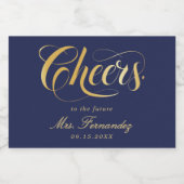 書道エレガントブライダルシャワー スパークリングワインラベル (シングルラベル)