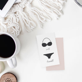 書道エレガントブライダルランジェリーシャワー エンクロージャーカード