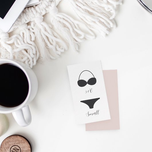 書道エレガントブライダルランジェリーシャワー エンクロージャーカード