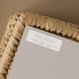 書道エレガントブラウン&クリーム差出人住所 ラベル