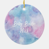 書道エレガントベビーロスのクリスマスオーナメント セラミックオーナメント (裏面)