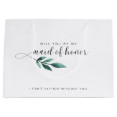 書道エレガントメイド・オブ・オーナー（花嫁付き添い人）案 ラージペーパーバッグ (正面)