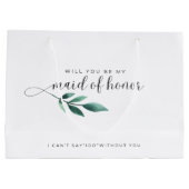 書道エレガントメイド・オブ・オーナー（花嫁付き添い人）案 ラージペーパーバッグ (裏面)