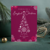 書道エレガントメリークリスマスマゼンタ シーズンカード