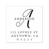 書道エレガントモノグラム差出人住所 セルフインキングスタンプ (デザイン)