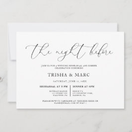 書道エレガントリハーサルディナー 招待状