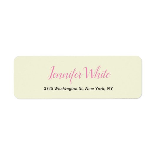 書道エレガントレトロベージュピンク ラベル (正面)
