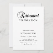 書道エレガント伝統的写真引退 招待状 (正面)