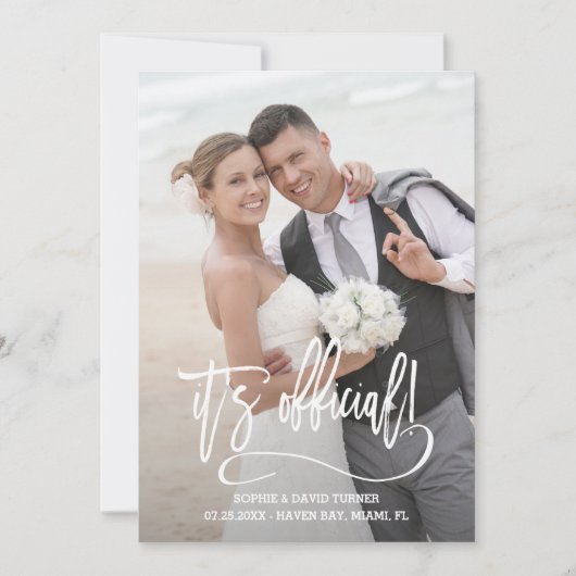 書道エレガント公式の書結婚だ 案内状 (正面)