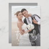 書道エレガント公式の書結婚だ 案内状 (正面/裏面)