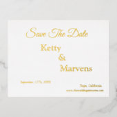 書道エレガント写真なし日付の保存実在 箔シーズンポストカード (正面)