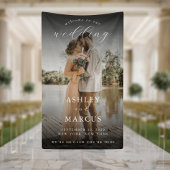 書道エレガント写真の結婚歓迎 横断幕