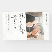 書道エレガント写真モダンリハーサルディナー 横断幕 (横)