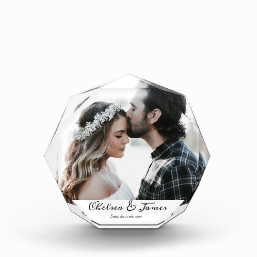 書道エレガント写真新婚カップルのブロック フォトブロック (正面)