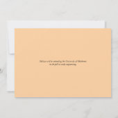 書道エレガント写真独身のの卒業 案内状 (裏面)