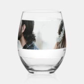 書道エレガント写真結婚披露宴 ステムなしワイングラス (左)