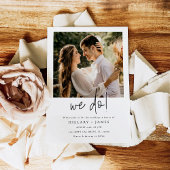 書道エレガント写真We Do 結婚's 招待状